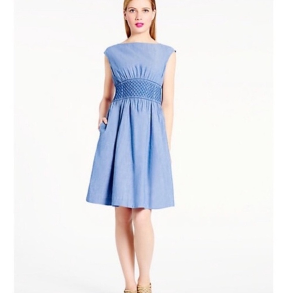Kate Spade Chambray Blair Fit and Flare Dress